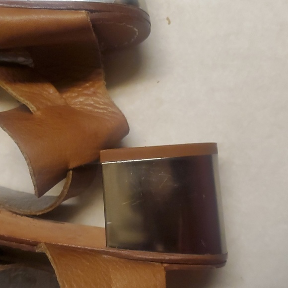 DOLCE VITA Leather Block silver Heel sandals - Picture 5 of 12